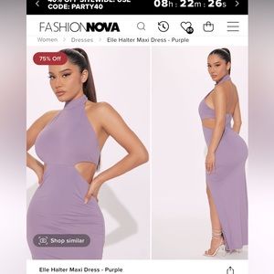 Fashion nova sexy purple dress